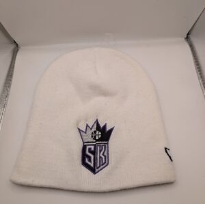Sacramento Kings New Era White Beanie$18